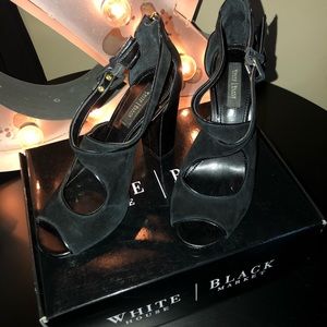 Whitehouse Blackmarket- Black Heels- Suede Sz 7